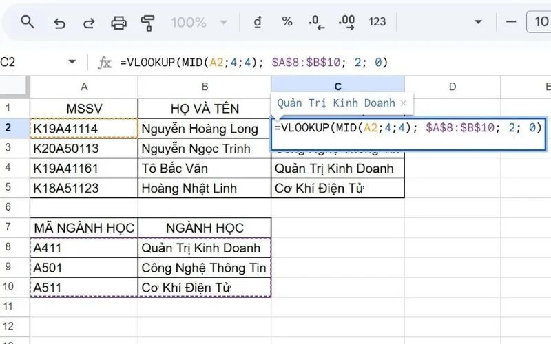 cach su dung ham vlookup trong excel