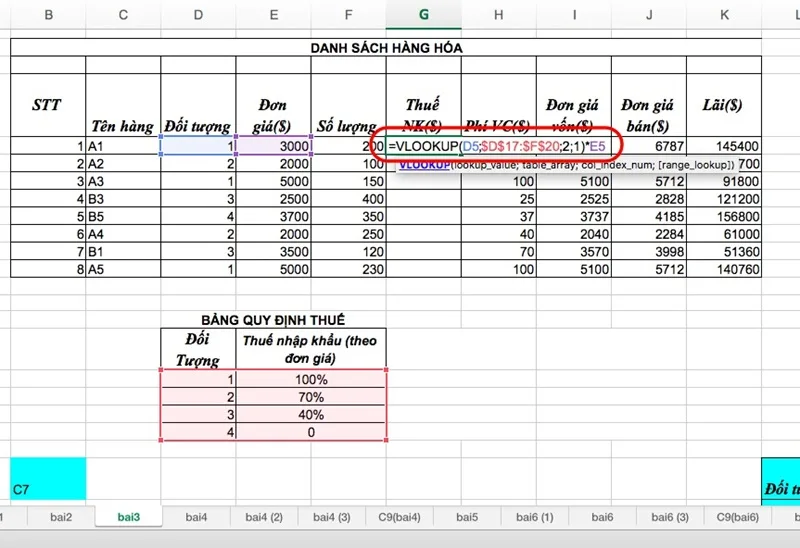 cach su dung ham vlookup trong excel