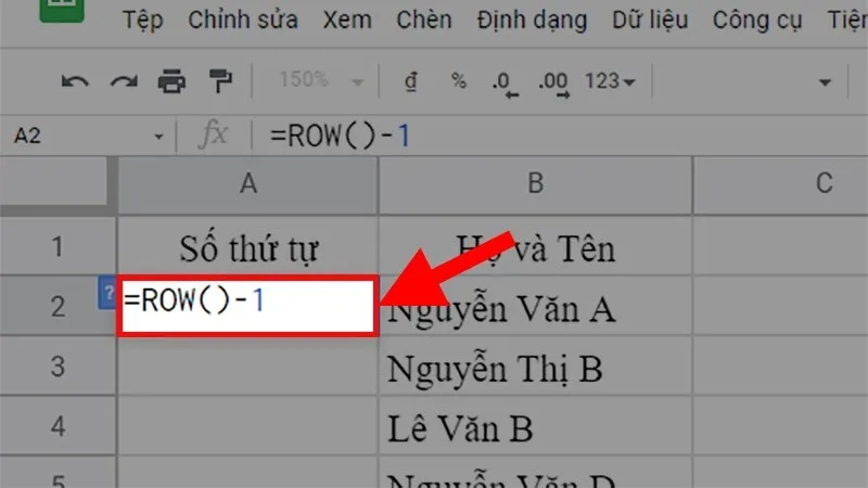 cach danh so thu tu trong excel