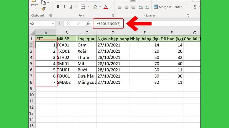 cach danh so thu tu trong excel